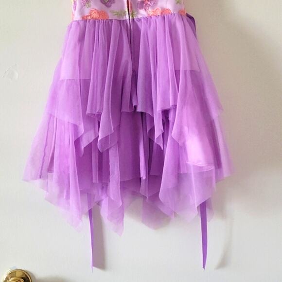 Purple Dress with pink Flowers - Picture 8 of 8